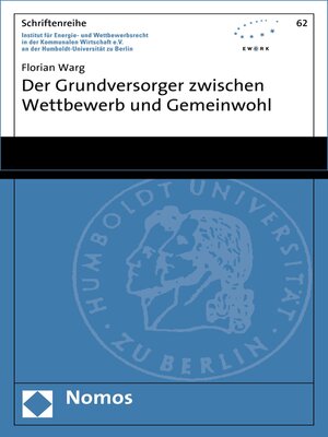 cover image of Der Grundversorger zwischen Wettbewerb und Gemeinwohl